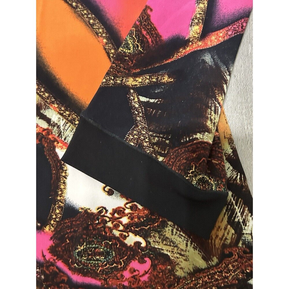 Eva Varro Floral Large Tunic Top Womens Black Thick Liquid Knit Witchy Artsy USA - Picture 9 of 13